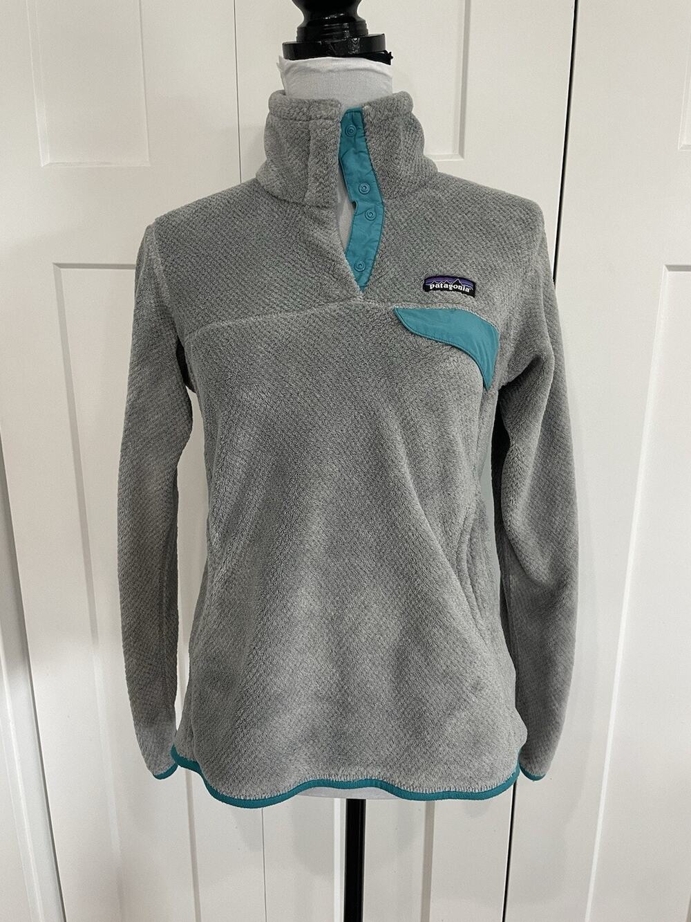 Patagonia Re-Tool Snap-T Pullover Fleece Sweater Jacket Womens Medium Gray
